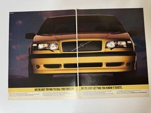 Original 1995 Volvo 850 T-5R T5 Yellow Magazine Advert Poster Frame Ready Retro - Picture 1 of 3