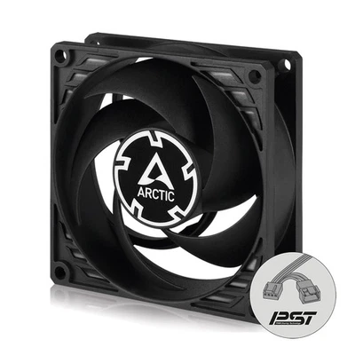 ARCTIC P8 PWM PST CO (Black) 80 mm Case Fan Continous Operation Computer PC - Image 1 of 4