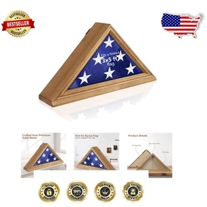 Espositore Bandiera Vetro Temperato HD - Deluxe Legno Massello con Opzioni di Montaggio a Parete - Foto 1 di 9