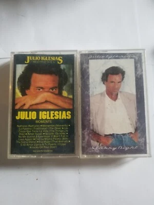 LOT 2 CASSETTE TAPE 80s POP JULIO IGLESIAS Moments & Starry Night - Image 1 of 3