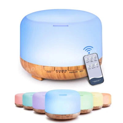 LED Essential Oil Diffusers, 500Ml Aromatherapy Air Purifier W/ Remote Control - Image 1 of 4
