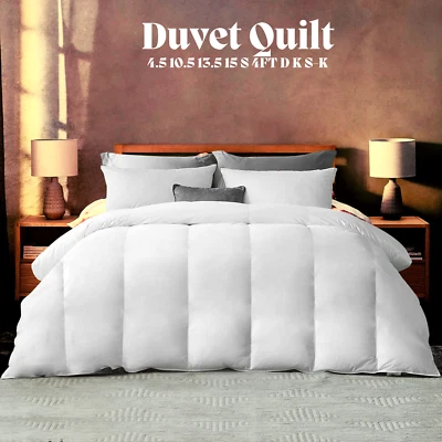 #BEDDING LUXURY DUVET QUILT COMFORTER EXTRA DEEP TOG 4.5 10.5 13.5 15 16.5 WITH ALL SIZES