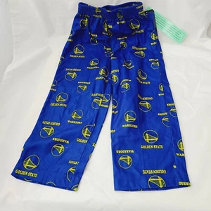 Boys NBA Golden State Warriors Pajama Pants Size S 4 Youth Blue  - Picture 1 of 4