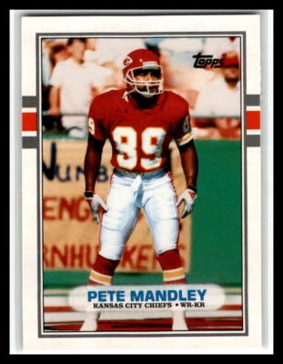 1989 Topps Traded  #12T Pete Mandley   Kansas City Chiefs - Image 1 of 2