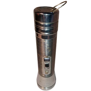 Vintage Metal Flashlight with Ring Handle - Picture 1 of 9