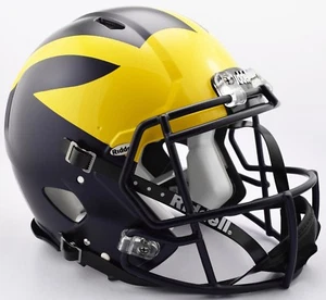 MICHIGAN WOLVERINES NCAA Riddell SPEED Authentic Football Helmet Painted - Picture 1 of 1