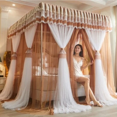 Mosquitera de verano para cama con marcos cenefas dobles capas encaje nueva Foto 1 de 4