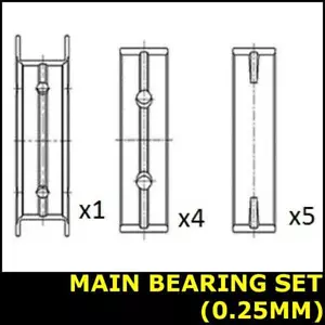 Crankshaft Main Bearing Set Fits VOLVO S60 V40 V60 Opt3/3 1.6 5200301MB - Picture 1 of 3