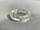Lalique France Frosted Oval Dresser Ring Bowl 3