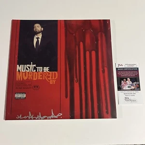 DISCO DE VINILO EMINEM JSA FIRMADA MÚSICA FIRMADA POR THE ALCHEMIST PARA SER ASESINADO - Imagen 1 de 3