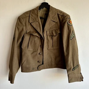 Uniforme Ike de ocupación de la Segunda Guerra Mundial hecho en inglés parche de policía MP policía - Imagen 1 de 8