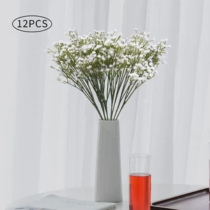 12x Artificial Gypsophila Baby Breath Flower Christmas Home Wedding Decor White - Picture 1 of 12