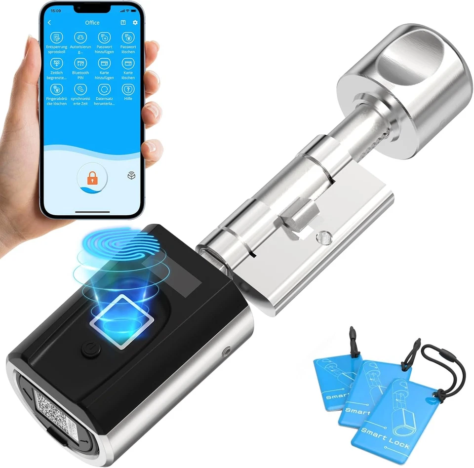 WELOCK SECBN51 Serratura Smart Serratura Impronta Digitale, Con Scheda RFID,APP  - Immagine 1 di 4