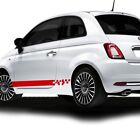 Side Stripes Decals For Fiat 500 Abarth Racing Side Skirt Vinyl Made In UK