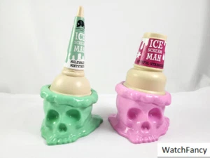 Set 2 Ice Scream Man Mint & Strawberry Skulls Halloween Target Ryan Rutherford - Picture 1 of 2