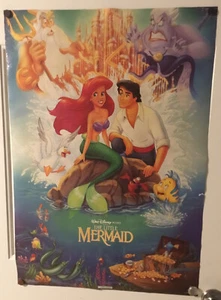 Vntg ORIGINAL  Walt Disney Pictures The Little Mermaid Movie Poster 28x22” - Picture 1 of 6