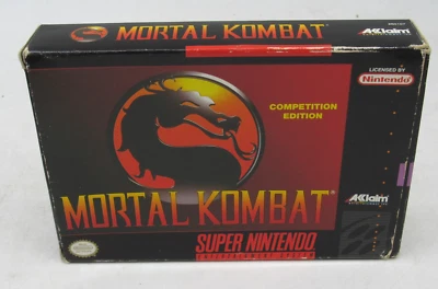 Mortal Kombat  SNES Authentic Cartridge CIB Compelete - GOOD Condition FAST SHIP - Image 1 of 4