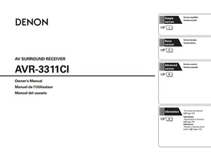 Denon AVR-3311CI AV Receiver Bedienungsanleitung - Bild 1 von 1