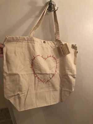 Exclusivo bolso de mano grande de lona BE KIND ED por Ellen Degeneres ¡Nuevo con etiquetas! Foto 1 de 4
