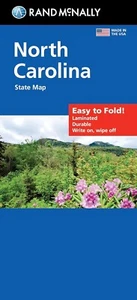 North Carolina, Easy-to-Fold Laminated Map, Rand McNally - Imagen 1 de 1