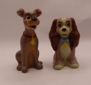 Disney - Lady  & Tramp- Ceramic Porcelain Figurine Salt & Pepper Shakers - Picture 1 of 6