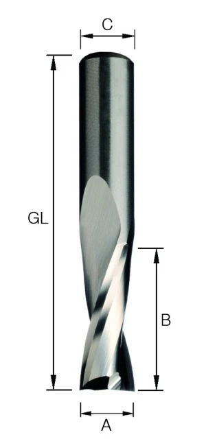 ENT Spiralnutfräser VHW Z2 Nutfräser spiralförmig Fräser 8 mm Schaft - Bild 1 von 1