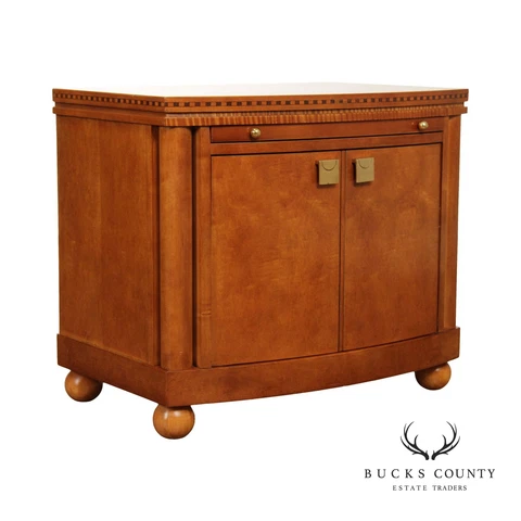 Hickory White Art Deco Style Cabinet Nightstand Cover