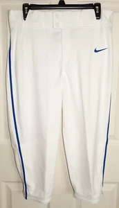 NWT Nike Vapor Select White W/Blue Piping High Baseball Knickers W/Pockets Sz M - Picture 1 of 13