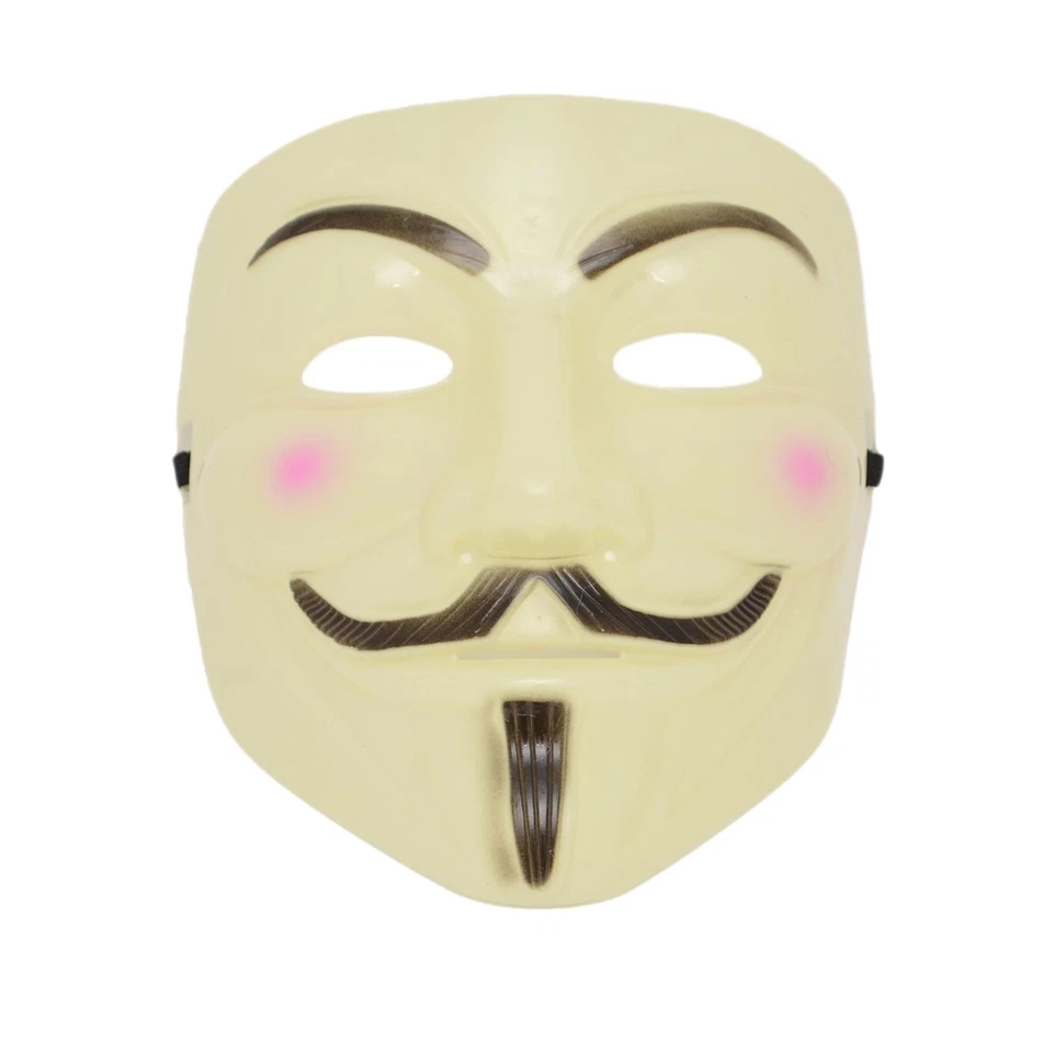 10 Anonymous Hacker V For Vendetta Guy Fawkes Halloween Fancy Dress Face Mask - Image 1 of 4