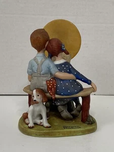 Norman Rockwell Porcelain Figurine "Young Love" September 1980 Danbury Mint - Picture 1 of 6