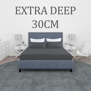 Spannbettlaken extra tief 30cm Single Double King Highliving® - Bild 1 von 13