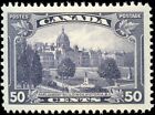 Canada Mint Nh Vf 50C Scott #226 1935 Parliament King George V Pictorial Stamp