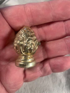 Vintage Cast Brass fancy shaped Acorn shaped Finial c1930s 1&1/2" Tall - Picture 1 of 3
