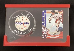 Hockey Puck + Card Display Case Clear Acrylic Plastic Stand w/ Base Customizable - Imagen 1 de 6