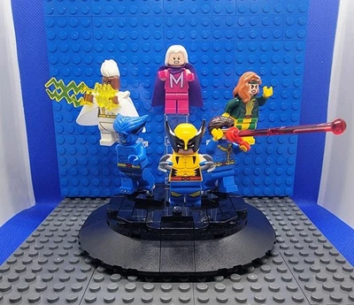LEGO® XMen 97 NEW Minifigs Magneto Cyclops Wolverine Storm Beast Rogue w/display - Image 1 of 4