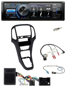 JVC Bluetooth Lenkrad USB DAB Autoradio für Opel Astra J 2009-2016 Perl schwarz - Bild 1 von 12