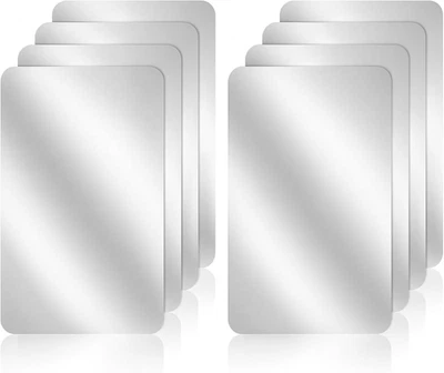 8 Pack Acrylic Mirror Tiles, Shatter Proof Plastic Mirror Stickers, Small Flexib - Image 1 of 4