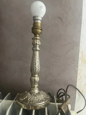 Ancien Pied De Lampe En Bronze Doré Colonne Corinthienne Victorien Empire - Photo 1/2