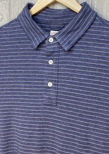 Faherty Men’s Movement Long Sleeve Polo Shirt Striped Pima Cotton Blend Large L - Picture 1 of 8