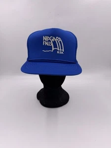 Vtg Blue Niagara Falls, USA Mesh Back Trucker Hat Souvenir Snapback One Size - Picture 1 of 10