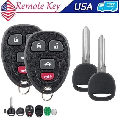 2 mandos a distancia + llave de encendido para Chevrolet Impala 2006 - 2009 2010 2011 2012 2013 Foto 1 de 4