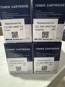 LCL Compatible Sharp MX-36NT Toner Cartridge Set For MX 2610 2640 3110 3610 3640 - Picture 1 of 2