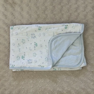 Детское одеяло Baby Gap для фермы животных сине-белое для коровы курицы сарая козы собаки забор от солнца - Изображение 1 из 4