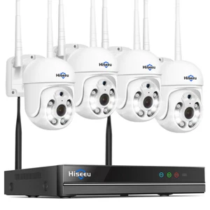 Hiseeu Sistema de Cámara de Seguridad 10CH NVR 5MP HD Video 2.4GHz WiFi Color Visión Nocturna - Imagen 1 de 9