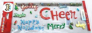 Jolly Jingles Happy Holidays Christmas Cheer Delight Merry Jolly Epoxy Stickers - Picture 1 of 1