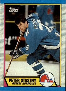 1989-90 Topps Nordiques Hockey Card #143 Peter Stastny DP