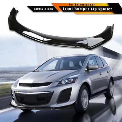 Universal Front Bumper Lower Lip Spoiler Splitter Glossy Black For Mazda CX-7 9 Foto 1 de 4
