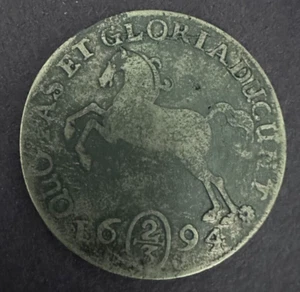 1694 German States Brunswick Luneburg Silver 2/3 Thaler Coin - Picture 1 of 2