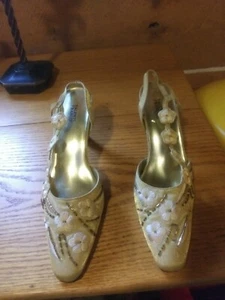 Valenti Franco Shoes "Carmen" Size 8 1/2M High Heel Slingbacks - Picture 1 of 6