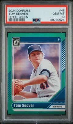 2024 Panini Donruss Optic Green Prizm /5 Tom Seaver #48 PSA 10 GEM MT - Image 1 of 2